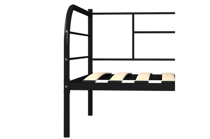 Päivävuoteenrunko musta metalli 90x200 cm - Huonekalut - Sänky - Sänkykehikot & sängynrungot