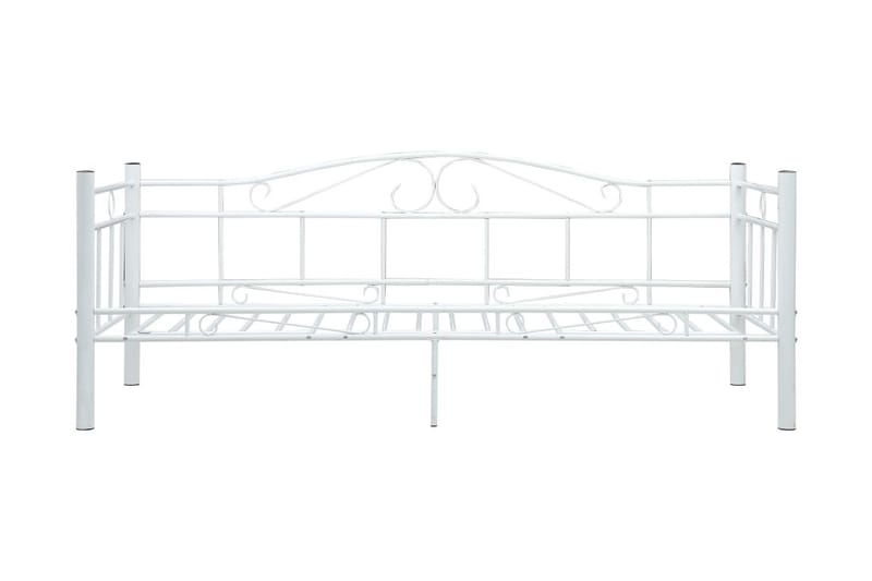 Päivävuoteenrunko valkoinen metalli 90x200 cm - Valkoinen - Huonekalut - Sänky - Sänkykehikot & sängynrungot