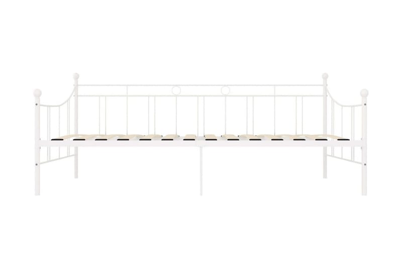 Päivävuoteenrunko valkoinen metalli 90x200 cm - Huonekalut - Sänky - Sänkykehikot & sängynrungot