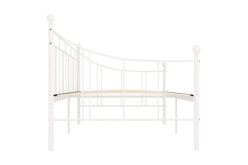 Päivävuoteenrunko valkoinen metalli 90x200 cm - Huonekalut - Sänky - Sänkykehikot & sängynrungot