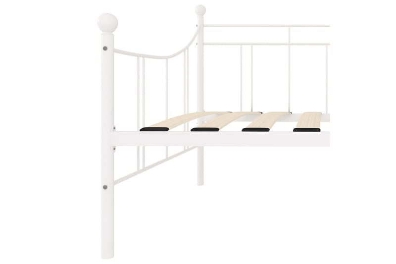 Päivävuoteenrunko valkoinen metalli 90x200 cm - Huonekalut - Sänky - Sänkykehikot & sängynrungot