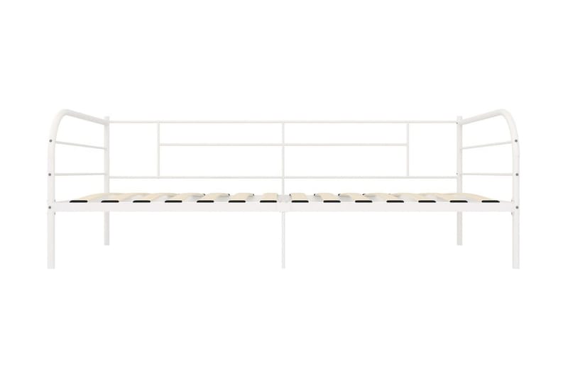 Päivävuoteenrunko valkoinen metalli 90x200 cm - Huonekalut - Sänky - Sänkykehikot & sängynrungot
