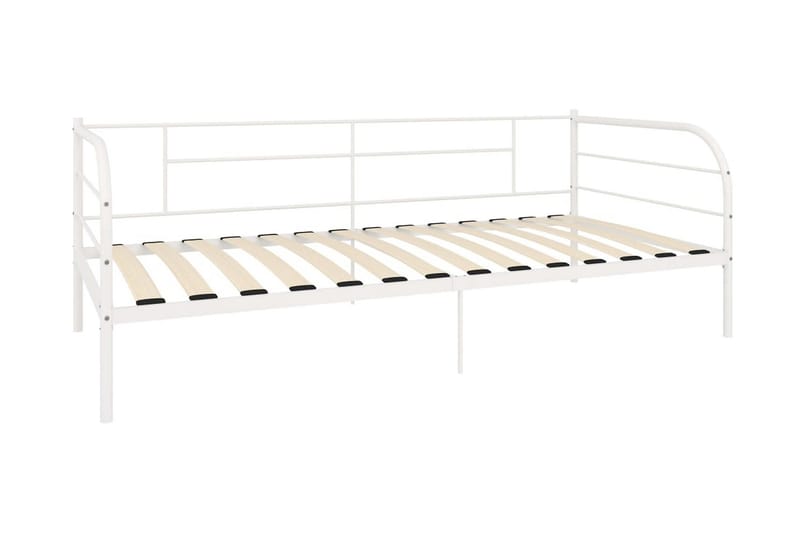 Päivävuoteenrunko valkoinen metalli 90x200 cm - Huonekalut - Sänky - Sänkykehikot & sängynrungot