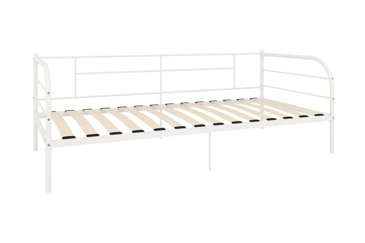 Päivävuoteenrunko valkoinen metalli 90x200 cm - Sänkykehikot & sängynrungot