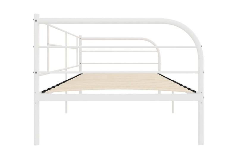 Päivävuoteenrunko valkoinen metalli 90x200 cm - Huonekalut - Sänky - Sänkykehikot & sängynrungot