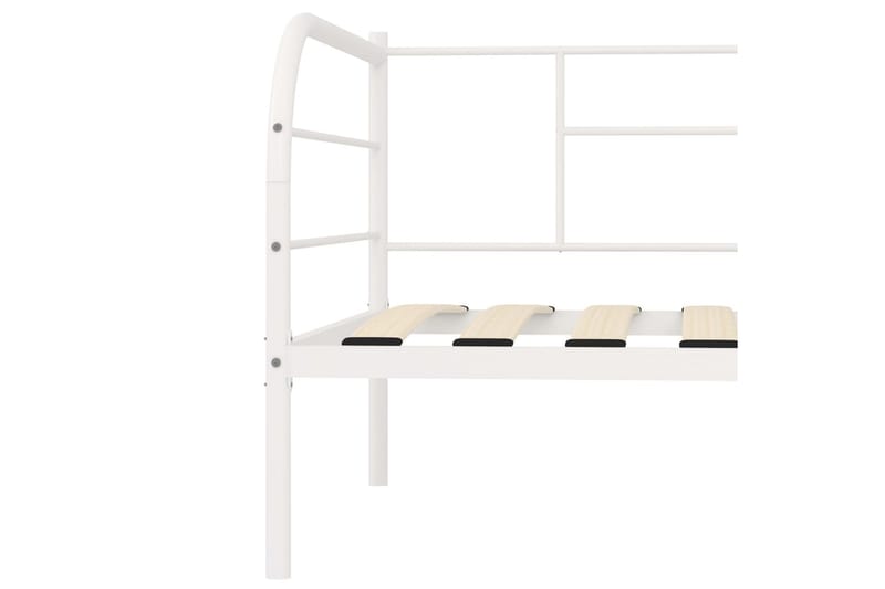 Päivävuoteenrunko valkoinen metalli 90x200 cm - Huonekalut - Sänky - Sänkykehikot & sängynrungot