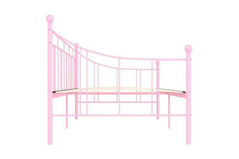 Päivävuoteenrunko pinkki metalli 90x200 cm - Huonekalut - Sänky - Sänkykehikot & sängynrungot