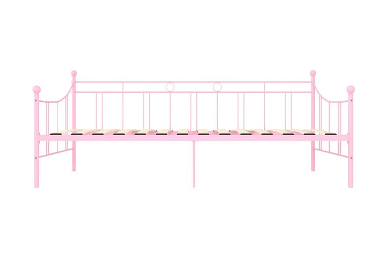 Päivävuoteenrunko pinkki metalli 90x200 cm - Huonekalut - Sänky - Sänkykehikot & sängynrungot