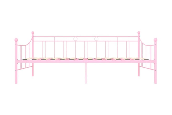 Päivävuoteenrunko pinkki metalli 90x200 cm - Sänkykehikot & sängynrungot