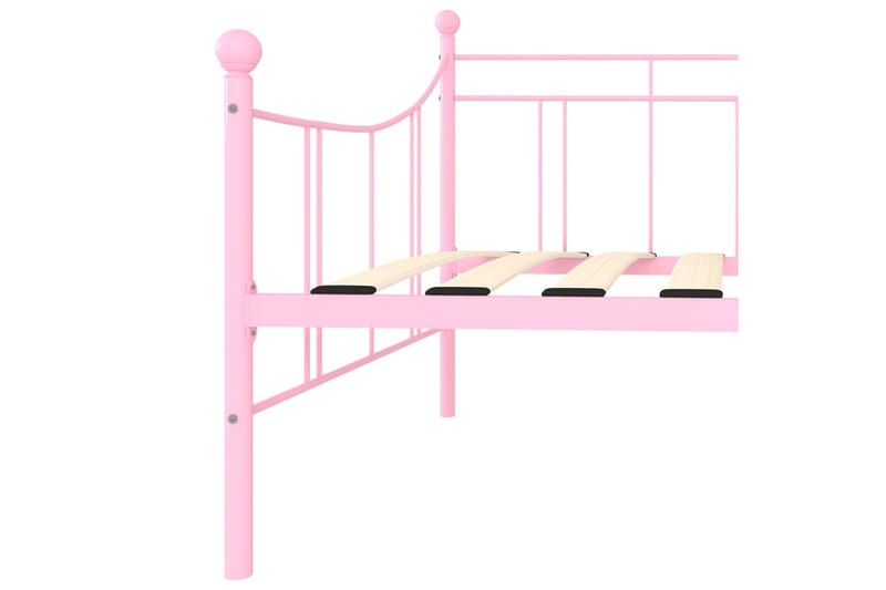 Päivävuoteenrunko pinkki metalli 90x200 cm - Huonekalut - Sänky - Sänkykehikot & sängynrungot