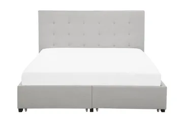 Parisänky Mooneyrow säilytyksellä 160x200 - Harmaa - Huonekalut - Sänky - Sänkykehikot & sängynrungot