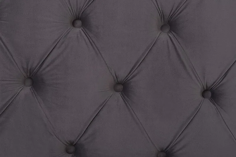 Parivuode 160 x 200 cm Sametti harmaa AYETTE - Huonekalut - Sänky - Sänkykehikot & sängynrungot