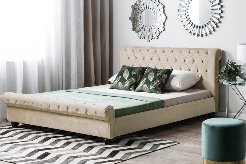 Parivuode Avallon 160x200 cm - Beige - Huonekalut - Sänky - Sänkykehikot & sängynrungot