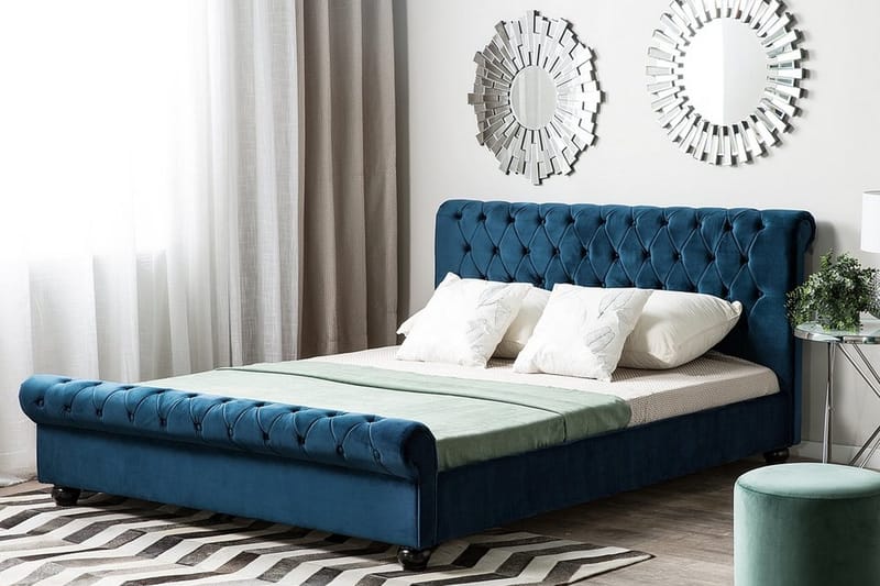 Parivuode Avallon 160x200 cm - Sininen - Huonekalut - Sänky - Sänkykehikot & sängynrungot