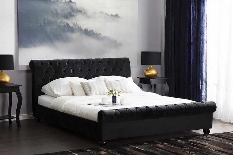 Parivuode Avallon 180x200 cm - Musta - Huonekalut - Sänky - Sänkykehikot & sängynrungot