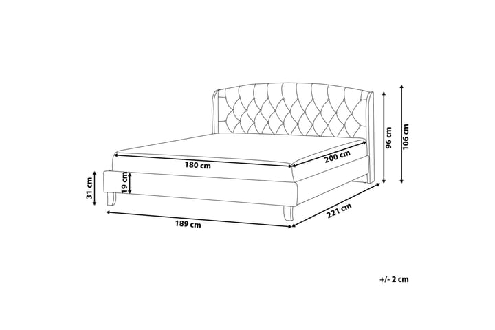 Parivuode Bordeaux 180x200 cm - Beige - Sänkykehikot & sängynrungot