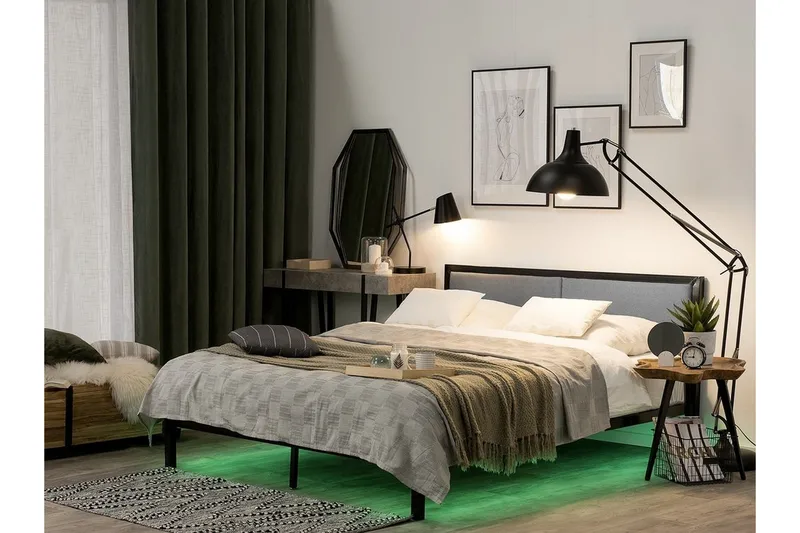 Parivuode Clamart 180x200 cm - Musta - Huonekalut - Sänky - Sänkykehikot & sängynrungot