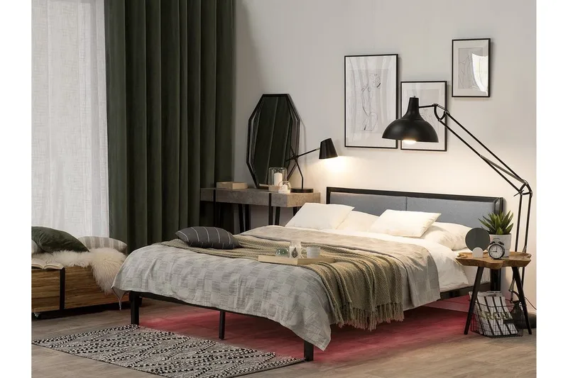 Parivuode Clamart 180x200 cm - Musta - Huonekalut - Sänky - Sänkykehikot & sängynrungot