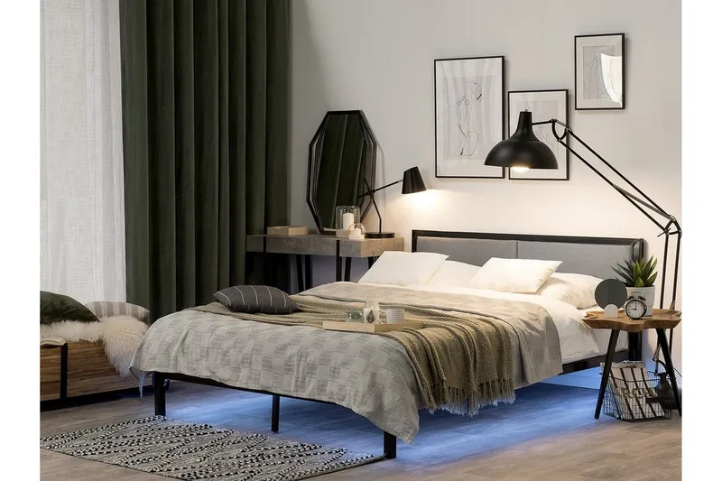 Parivuode Clamart 180x200 cm - Musta - Huonekalut - Sänky - Sänkykehikot & sängynrungot