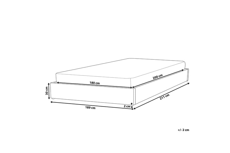 Parivuode Dinan 180x200 cm - Beige - Huonekalut - Sänky - Sänkykehikot & sängynrungot