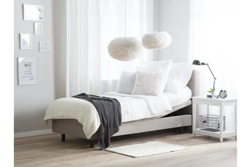 Parivuode Duke 90x200 cm - Beige - Huonekalut - Sänky - Sänkykehikot & sängynrungot