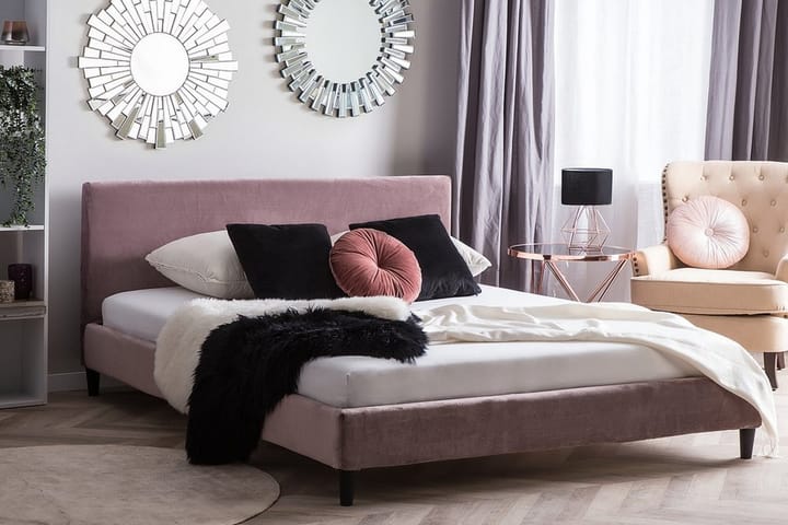 Parivuode Fitou 160x200 cm - Vaaleanpunainen - Sänkykehikot & sängynrungot