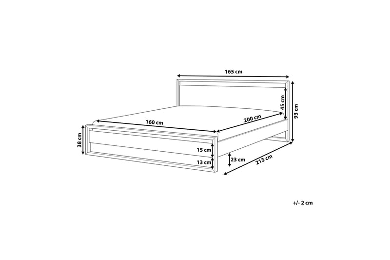 Parivuode Giulia 160x200 cm - Puu/Luonnonväri - Huonekalut - Sänky - Sänkykehikot & s ängynrungot