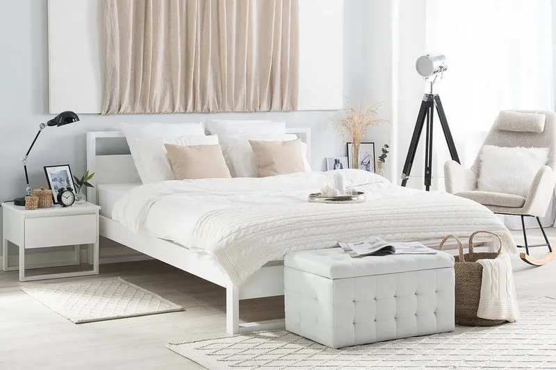 Parivuode Giulia 180x200 cm, Valkoinen