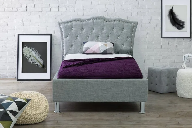 Parivuode Metz 90x200 cm - Harmaa - Huonekalut - Sänky - Sänkykehikot & sängynrungot