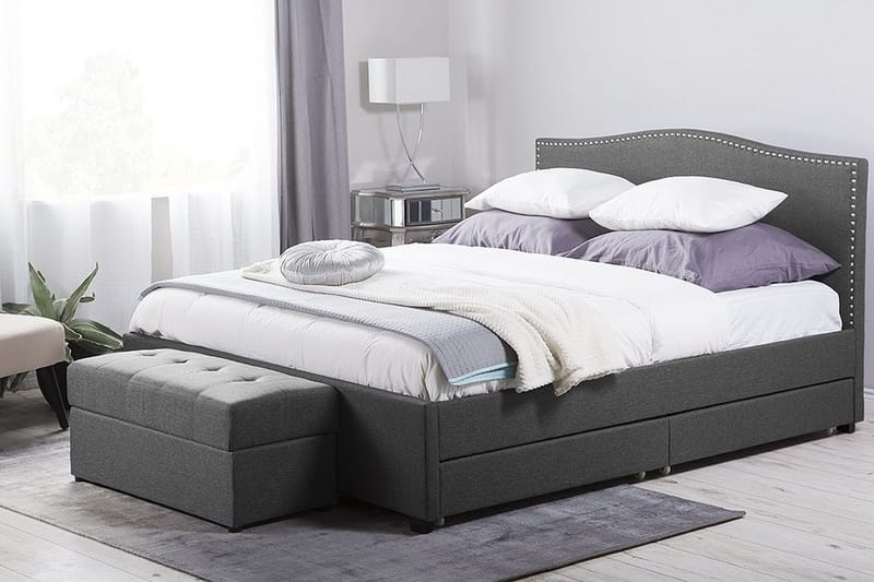 Parivuode Montpellier 160x200 cm - Harmaa - Huonekalut - Sänky - Sänkykehikot & sängynrungot