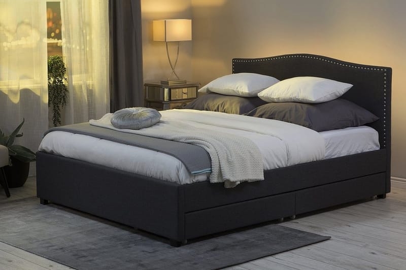 Parivuode Montpellier 160x200 cm - Harmaa - Huonekalut - Sänky - Sänkykehikot & sängynrungot