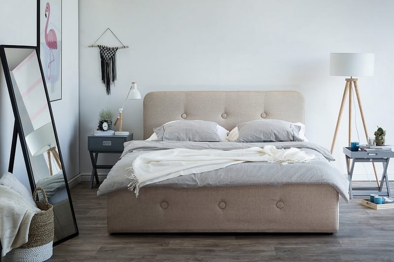 Parivuode Rennes 180x200 cm - Beige - Huonekalut - Sänky - Sänkykehikot & sängynrungot