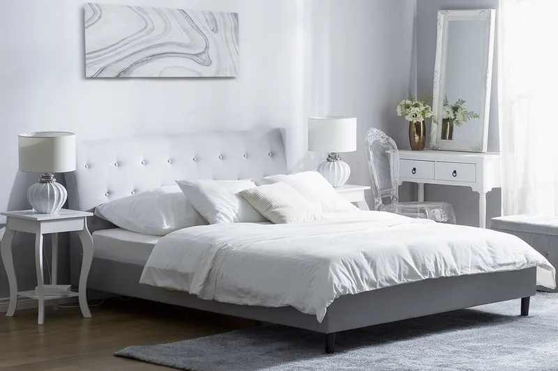 Parivuode Saverne 140x200 cm - Harmaa - Huonekalut - Sänky - Sänkykehikot & sängynrungot