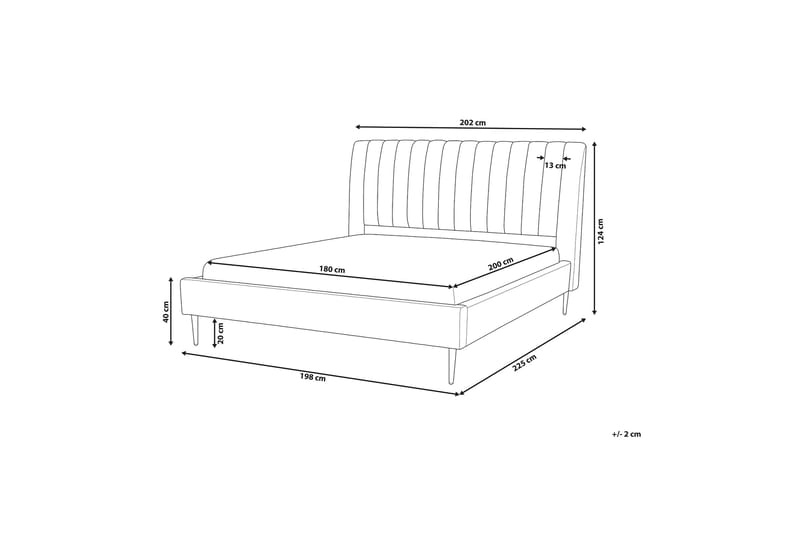 Parivuode Sotomerilla 180x200 cm - Harmaa - Huonekalut - Sänky - Sänkykehikot & sängynrungot