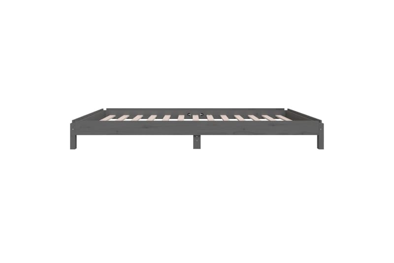 Pinottava sänky harmaa 75x190 cm täysi mänty - Harmaa - Huonekalut - Sänky - Sänkykehikot & sängynrungot
