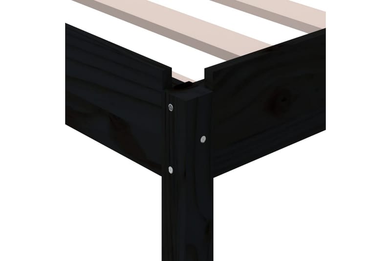 Pinottava sänky musta 100x200 cm täysi mänty - Musta - Huonekalut - Sänky - Sänkykehikot & sängynrungot