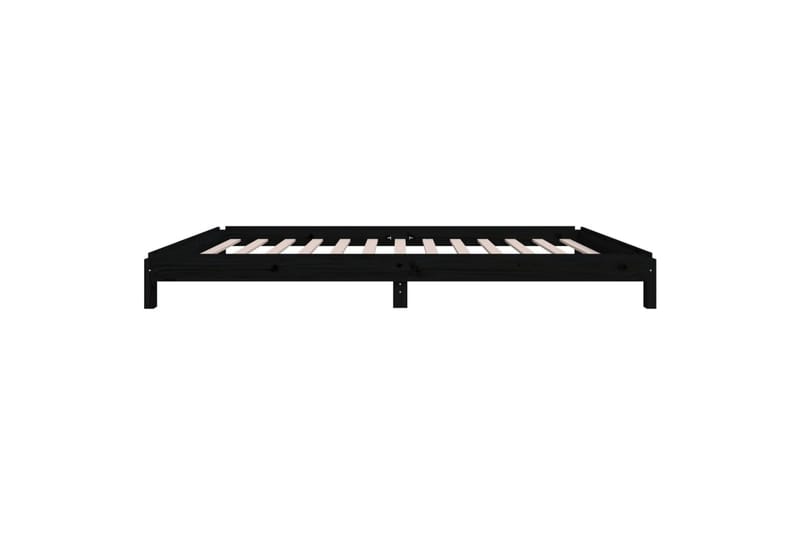 Pinottava sänky musta 100x200 cm täysi mänty - Musta - Huonekalut - Sänky - Sänkykehikot & sängynrungot