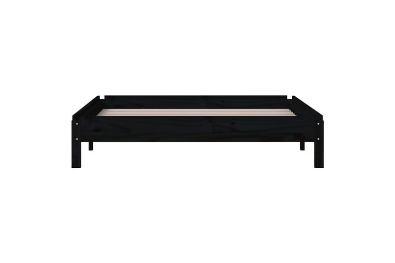 Pinottava sänky musta 80x200 cm täysi mänty - Musta - Huonekalut - Sänky - Sänkykehikot & sängynrungot