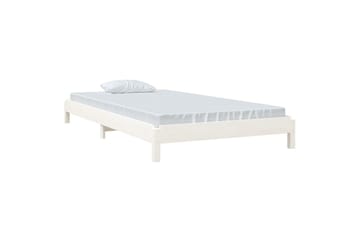 Pinottava sänky valkoinen 100x200 cm täysi mänty - Valkoinen - Huonekalut - Sänky - Sänkykehikot & sängynrungot