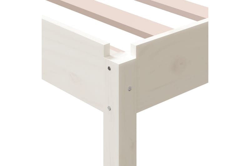Pinottava sänky valkoinen 80x200 cm täysi mänty - Valkoinen - Huonekalut - Sänky - Sänkykehikot & sängynrungot