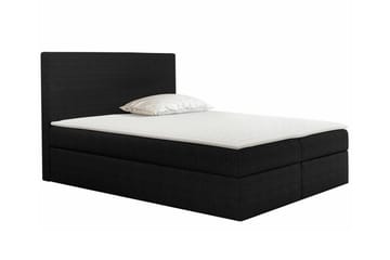 Pries sängynrunko säilytyksellä 200x200 cm kangasta sängynpäällä - Musta - Huonekalut - Sänky - Sänkykehikot & sängynrungot