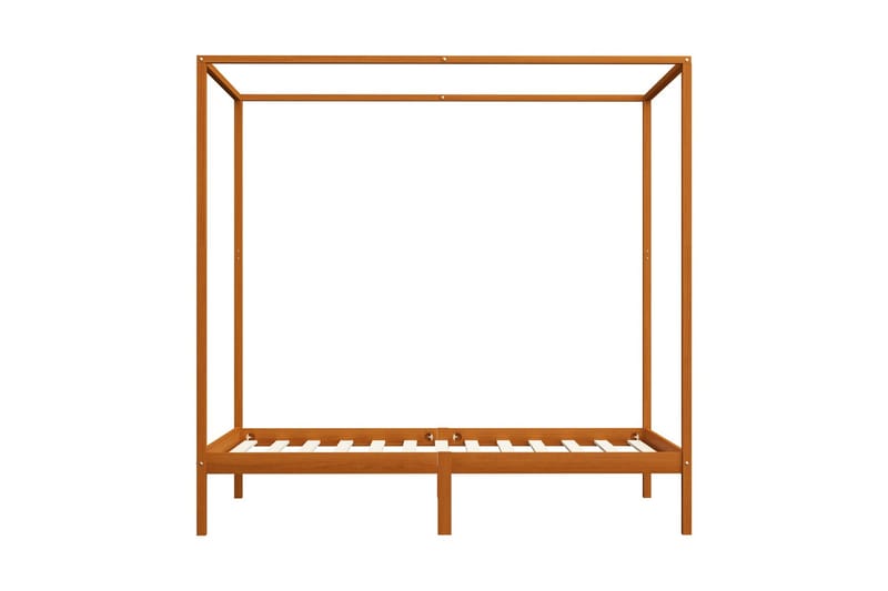 Pylvässänky hunajanruskea täysi mänty 120x200 cm - Ruskea - Huonekalut - Sänky - Sänkykehikot & sängynrungot