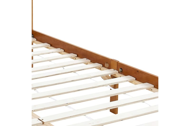 Pylvässänky hunajanruskea täysi mänty 90x200 cm - Ruskea - Huonekalut - Sänky - Sänkykehikot & sängynrungot