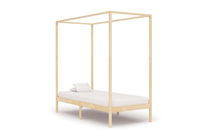 Pylvässänky täysi mänty 100x200 cm - Ruskea - Huonekalut - Sänky - Sänkykehikot & sängynrungot