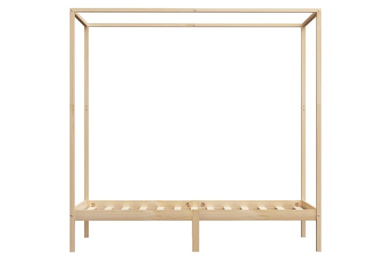 Pylvässänky täysi mänty 100x200 cm - Ruskea - Huonekalut - Sänky - Sänkykehikot & sängynrungot