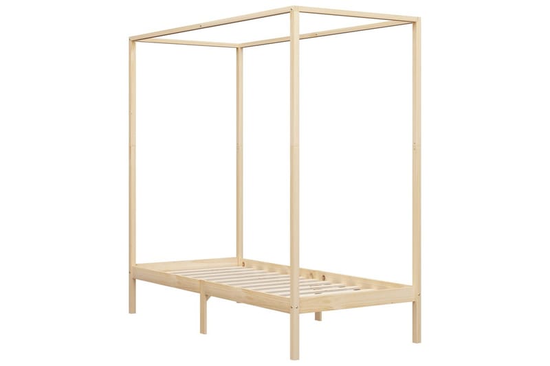 Pylvässänky täysi mänty 100x200 cm - Ruskea - Huonekalut - Sänky - Sänkykehikot & sängynrungot