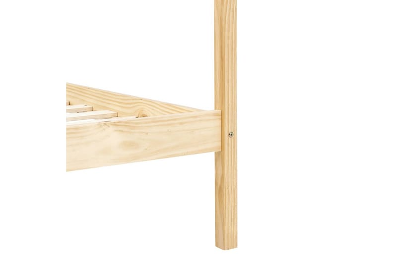 Pylvässänky täysi mänty 100x200 cm - Ruskea - Huonekalut - Sänky - Sänkykehikot & sängynrungot