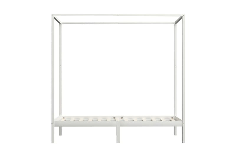 Pylvässänky valkoinen täysi mänty 90x200 cm - Valkoinen - Huonekalut - Sänky - Sänkykehikot & sängynrungot