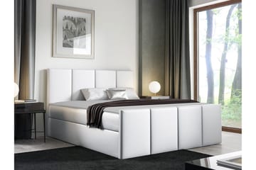 Ripon sängynrunko säilytystilalla 180x200 cm keinonahkaa - Valkoinen - Huonekalut - Sänky - Sänkykehikot & sängynrungot