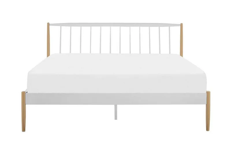 Runkosänky Marcoles 180x200cm, Valkoinen / Ruskea